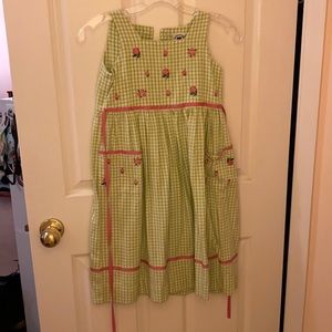 Green and pink sundress